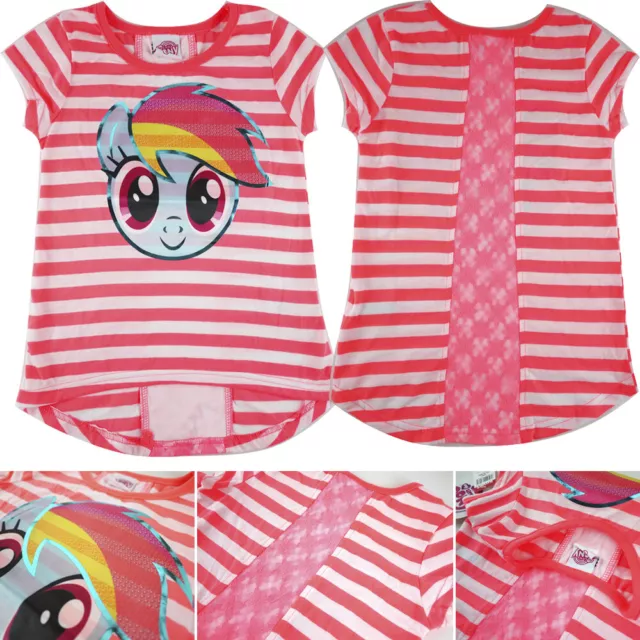 My Little Pony orange stripe  Girls summer Tee T-shirt t-shirt size 4-14