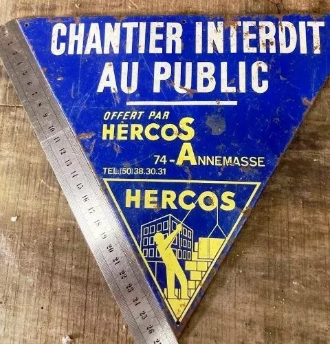 plaque publicitaire ancienne tole peinte