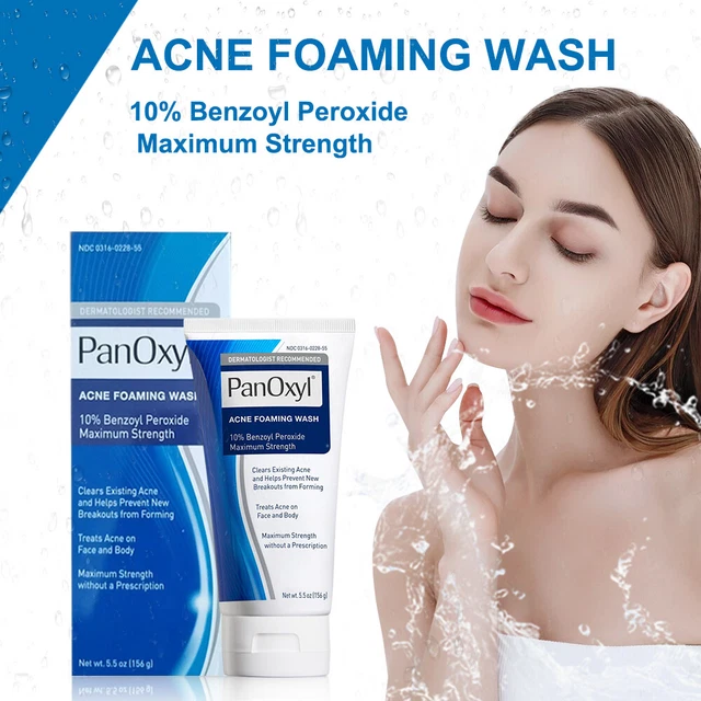 PANOXYL ACNE FOAMING Face Wash Benzoyl Peroxide 10 Maximum Strength 5.