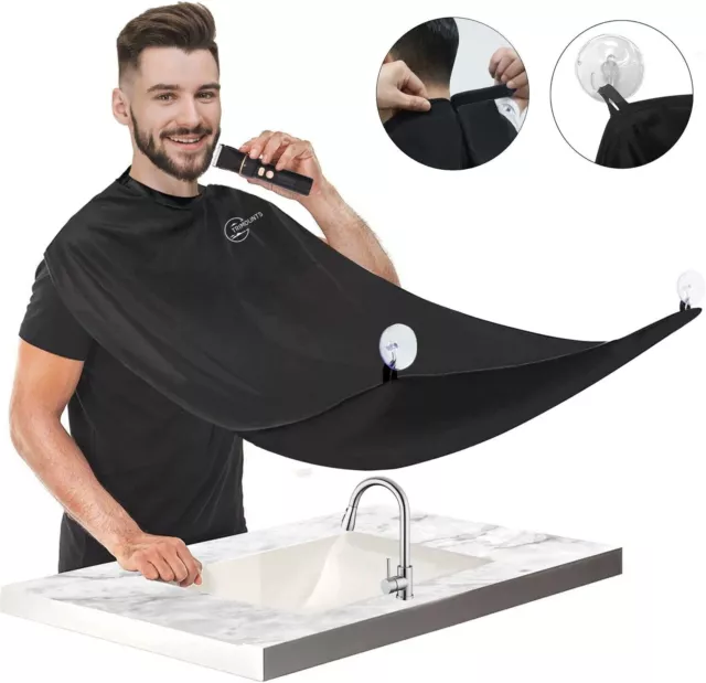 Facial Hair Beard Shave Apron Cape Shaving Bib Whisker Trimming Grooming Catcher