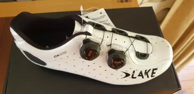 BNIB Lake mens road  Leather cycling shoes size EU 40 USA 7.75 UK 6  RRP £375
