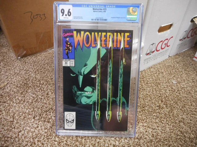 Wolverine 23 cgc 9.6 Marvel 1990 CLASSIC John Byrne cover WHITE pg NM MINT X-Men
