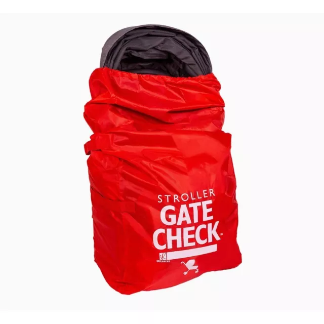 J.L. Childress Gate Check Bag for Standard & Double Strollers, Red NEW