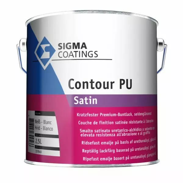 SIGMA Contour PU satin - 1 Liter - weiß