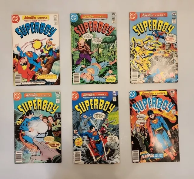 ADVENTURE COMICS #453-458 SUPERBOY COMICS 1977 DC Lot Of 6