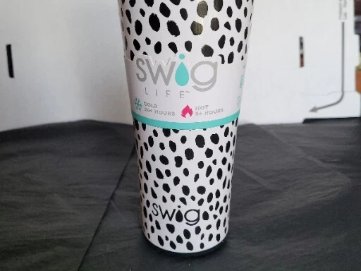 NEW Swig Life 22 Oz Stemless Spot On Black & White Stainless Steel Dalmatian