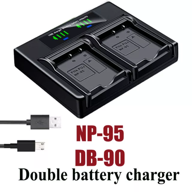 Dual Battery Charger For RICOH DB-90 BJ-9 GXR P10 GXR S10 GXR Mount A12