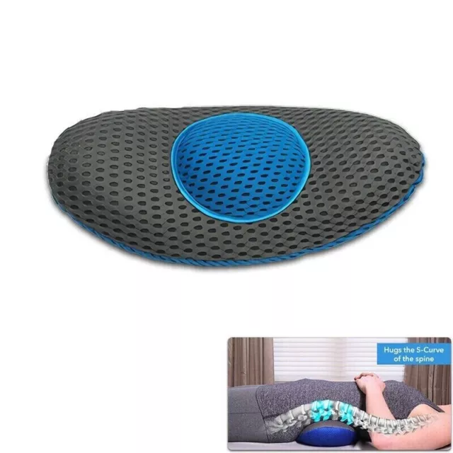 Coussin Dos Soutien Rachis Lombaire Mousse à Mémoire Orthopédique Genoux Lavable