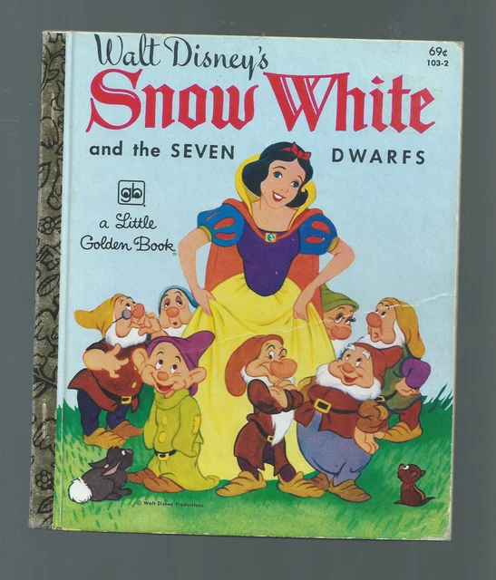 WALT DISNEY SNOW White and the Seven Dwarfs A Little Golden Book 1979 ...