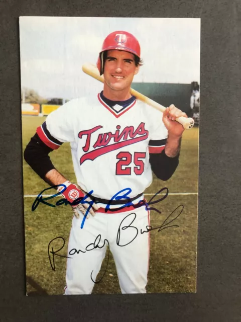 Minnesota Twins RANDY BUSH autographed 1984 Team Issue Postcard