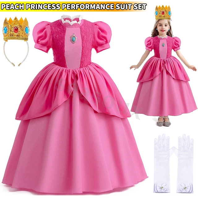 Girls Peach Princess Biqi Dress Kids Party Dress up CST012