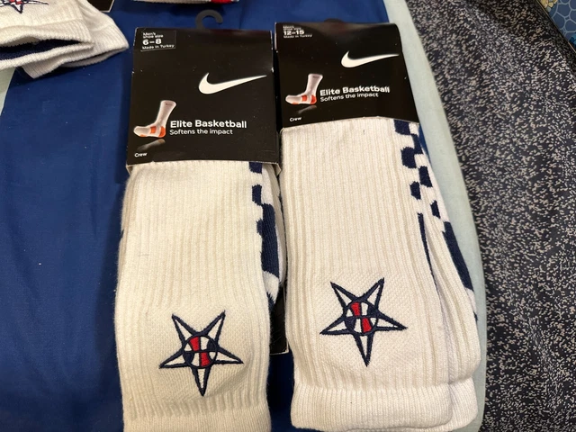 Nike 2008 USA Olympics Elite Basketball Crew Socks Medium XL 6-8 12-15 Kobe Nike 2008 USA Olympics Elite Basketball Crew Socks Medium XL 6-8 12-15 Kobe