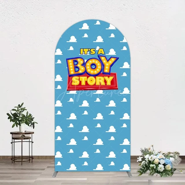 APERTUREE BLUE CLOUD Its A Boy Story Baby Shower Arch Backdrop $32.81 ...