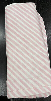 Falda de cuna Serena & Lily para niñas rosa y blanca a rayas 17 pulgadas de longitud de gota Usada en excelente condición