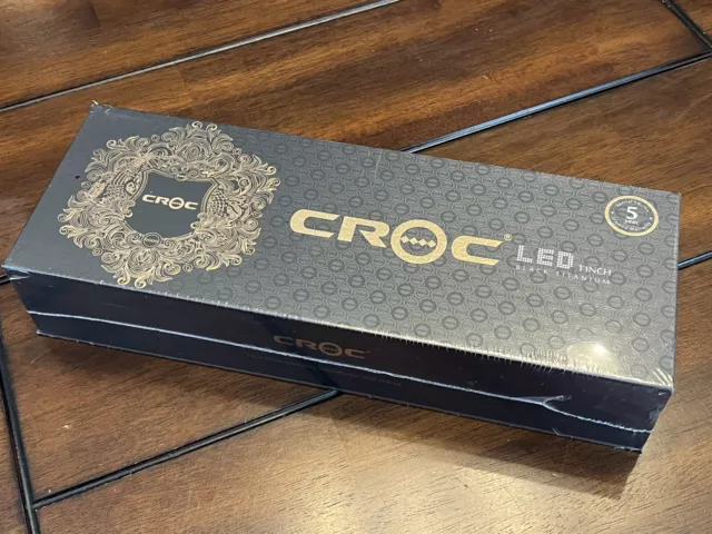 Croc LED Black Titanium Flat Iron 1 Inch Classic 1" Hair Straightener NEW!!