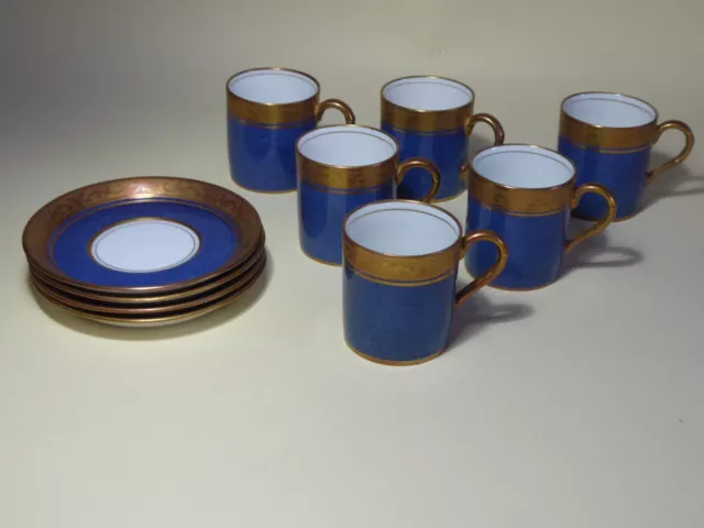 Paladin China (E Hughes & Co) Set of 6 Demitasse cups and 4 Saucers c1914-41
