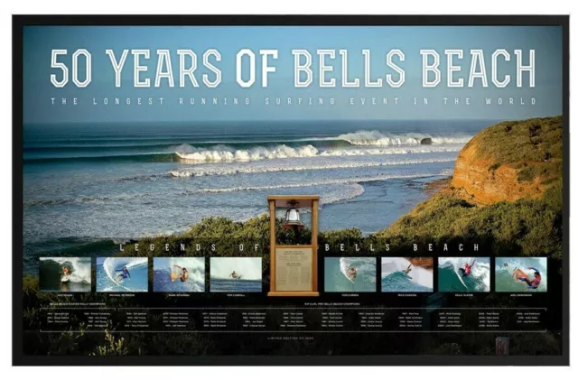 50 Years Bells Beach Surfing Framed Limited Edition Print Slater Fanning