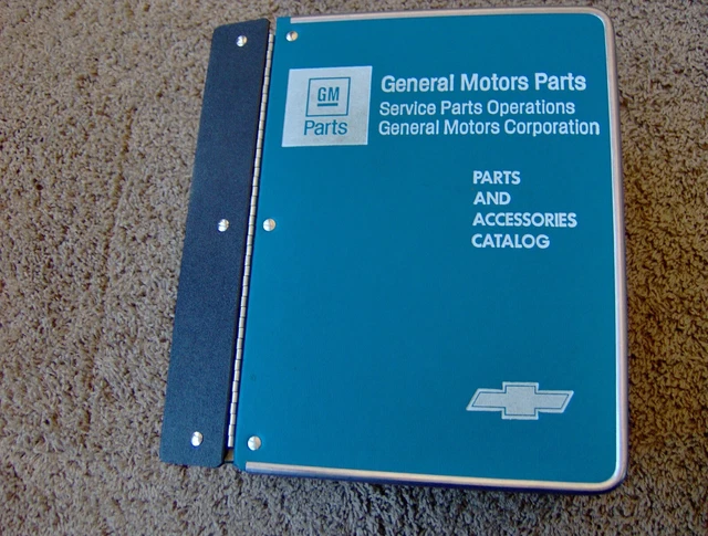 1976-1981 Chevrolet car GM dealer parts and illustration catalogs binder