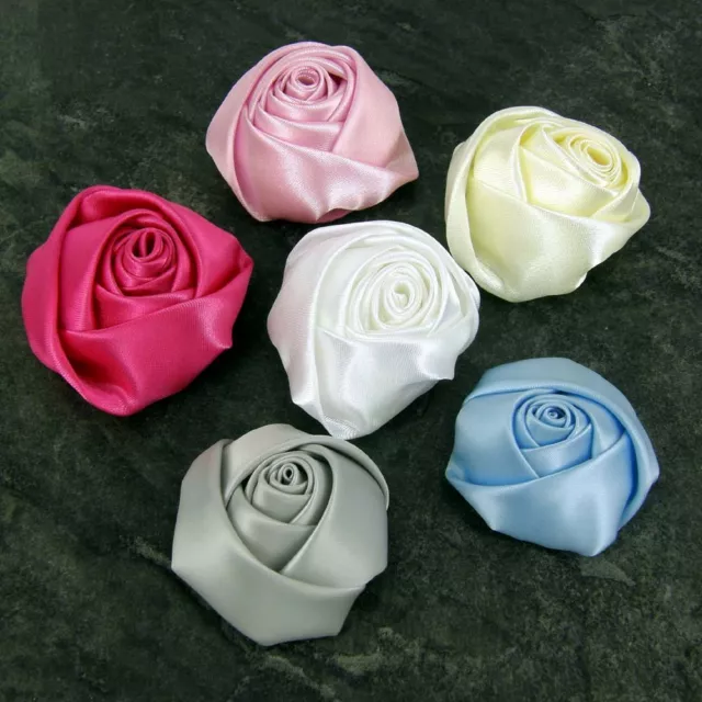 10 Pack Grande Rosas Ojales Bebé Boda Vestido Mesa Ramo Flores 6cm