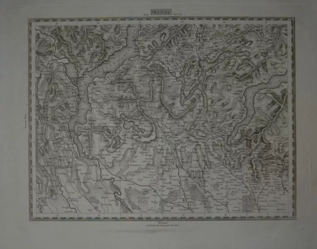 Topographisch-militairischer Atlas von der Schweiz. Section 22: Varese (Italieni