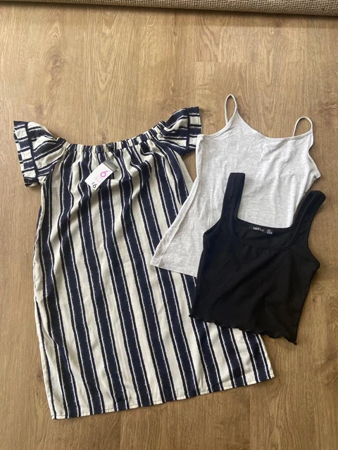 Ladies Girls Clothes Bundle Size 6, Dress New With Tags , Plus 2 Vest Tops