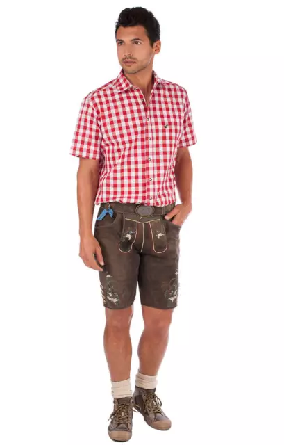 Krüger Dirndl Trachten Lederhose dunkelbraun