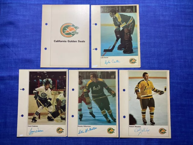 5x CALIFORNIA SEALS 1973 Toronto Sun NHL Hockey Photos Carter, Vadnais, Sheehan