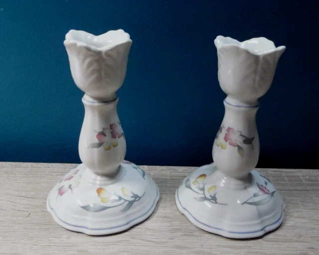 Lot De 2 Bougeoirs Lanternes En Tôle Cuivrée Et Verre Multicolore - Neufs