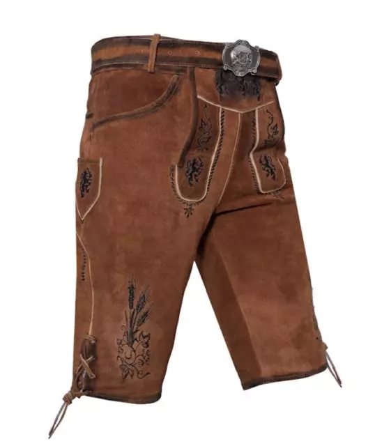 Herren Trachtenlederhose mit Gürtel Größe 46-62 Oktoberfesthose Bayern Outfit