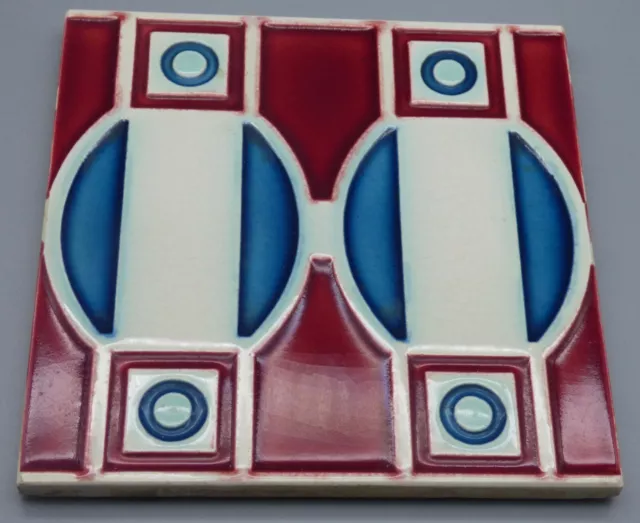 Rare Villeroy & Boch METTLACH Jugendstil Fliese Art Nouveau Tile Albin Müller ?