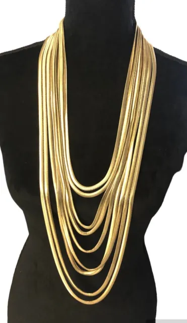 Heidi Daus ‘Snake Charmer’ Gold Tone Necklace