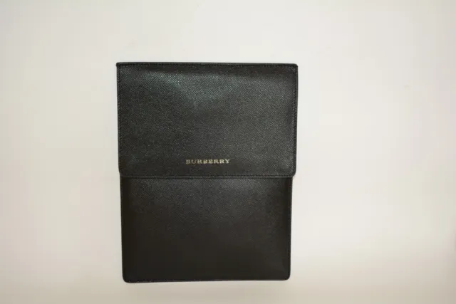 NWT BURBERRY $350 LEATHER TABLET iPAD SLEEVE COVER CASE ITALY BLACK