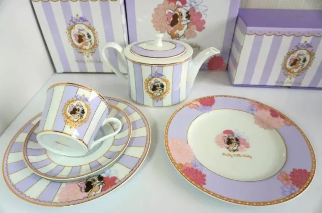 Disney Lady and the Tramp Tea Set Stripe Pattern Spring Afternoon Tea Noritake