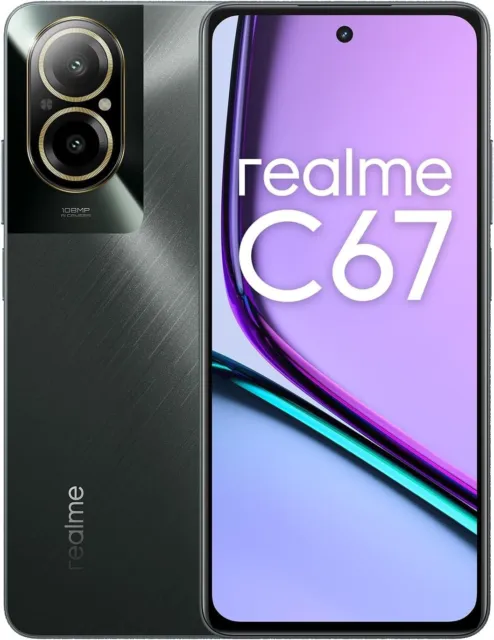 Realme C67 6Gb 128Gb 4G 6,72''Black Rock 108Mpx 3X Dual Sim 5000Mah Gar Italia