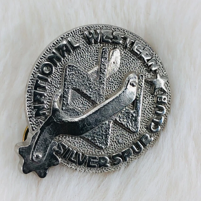 Denver National Western Stock Show Rodeo Silver Spur Club Award Member Lapel Pin