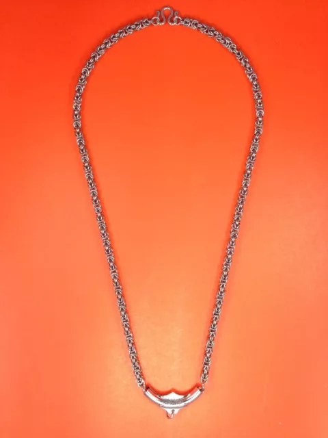 NECKLACE BYZANTINE STAINLESS STEEL 26” FOR PENDANT LOCKET 6 mm STRAND NEW CHAIN