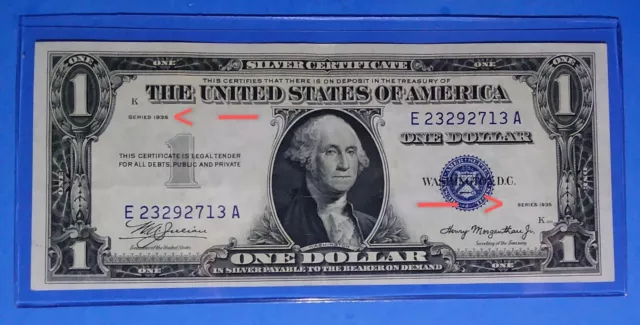 1935$1Silver Certificate Rare 🌟Double Date🌟 ! Blue Seal! Xf. Crisp! Very Nice!