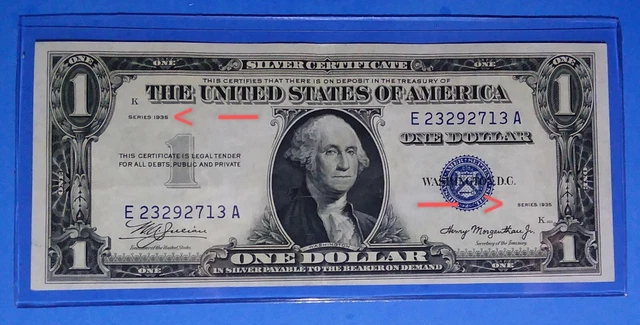 1935$1Silver Certificate Rare 🌟Double Date🌟 ! Blue Seal! Xf. Crisp! Very Nice!