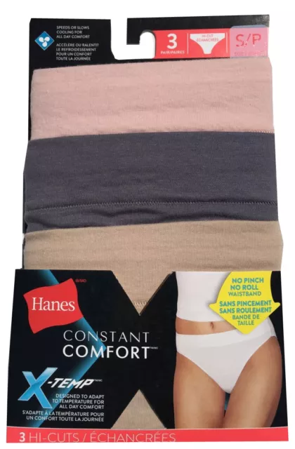 Hanes 3-Pack Women's X-Temp Constant Comfort Microfiber Boyshorts  Black/Pink M/6