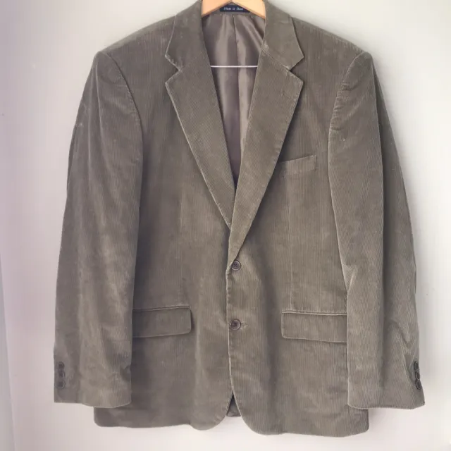 Alan Flusser Men’s Suit Jacket Blazer Sz 42R Fr Pocket Corduroy Button Classic