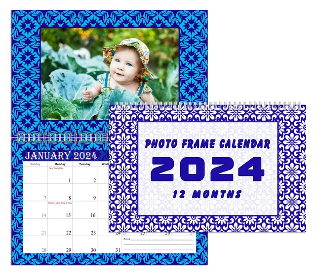 2024 PHOTO FRAME Wall Spiralbound Calendar (Edition 07) 12.99