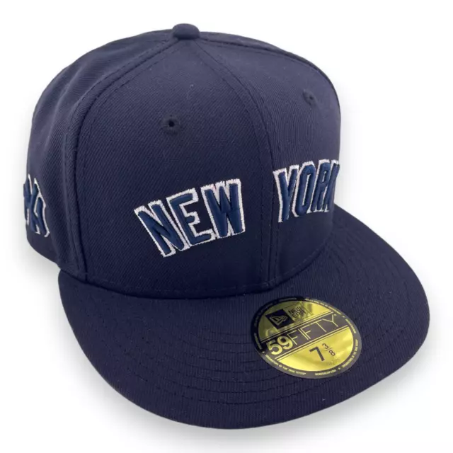 New Era New York Yankees Patch Logo Wordmark Pack Blue/Grey UV 59FIFTY Hat Cap