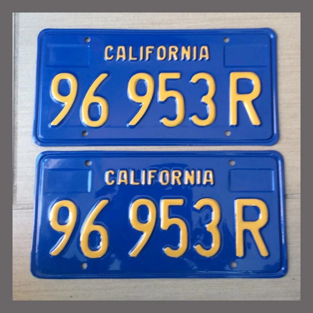 19701980 CALIFORNIA TRUCK Commercial License Plates Pair Restored DMV
