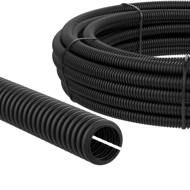 5-50 M Tube Ondulé Ø 14 Extérieur 19 Câble Protection Tuyau Martre M16 Pp Fendue