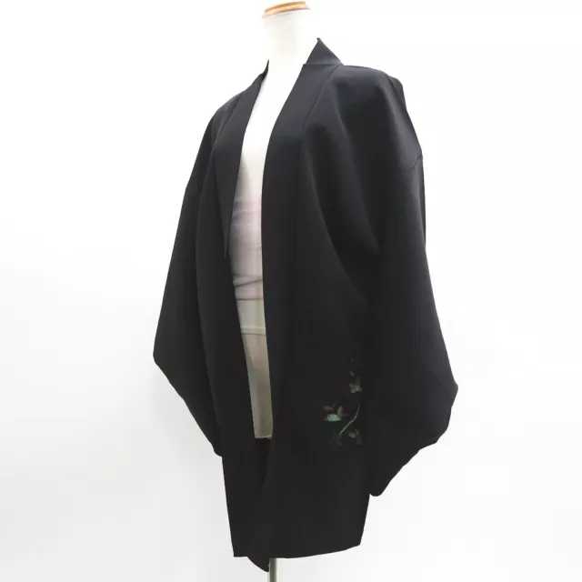 9272E5 Silk Vintage Japanese Kimono Haori Jacket Branch