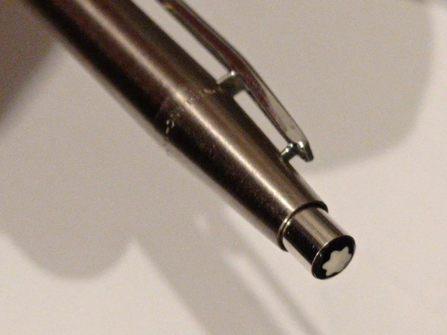 Stylo Bille Montblanc Noblesse - Métal Brossé Et Chrome - Vintage Et En Parfait état