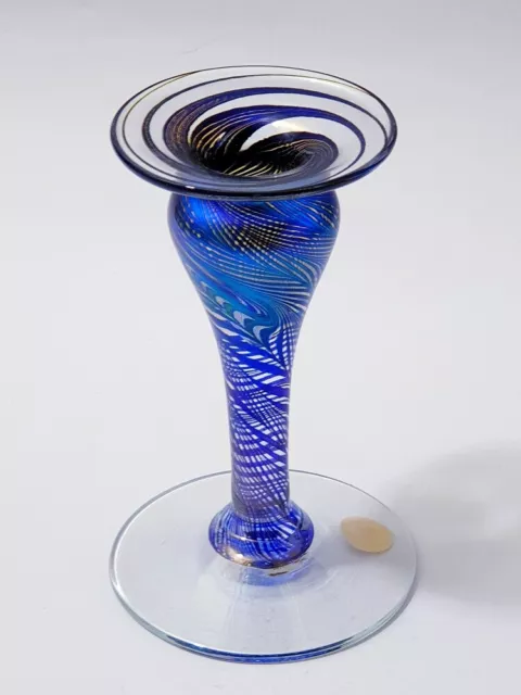 Robert Held Art Glass (RHAG) Kanada Canada Vase Wirbel der Farben Irisierend