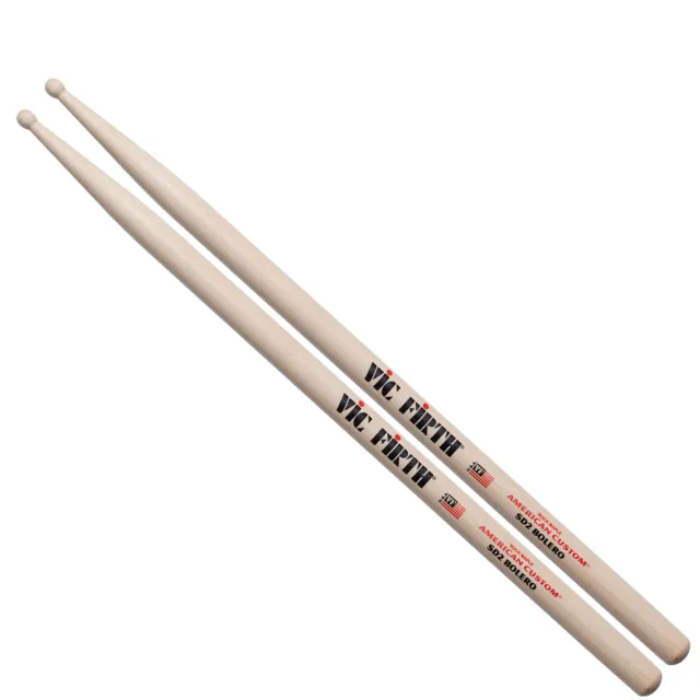 Vic-Firth SD2 Bastoni bolero, personalizzati americani, punta in legno