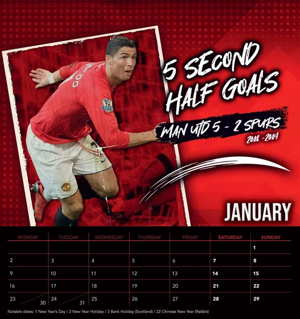 2023 CALENDAR MANCHESTER United Official MU Desk Easel by Danilo D28251