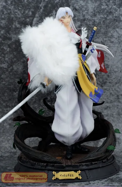 Anime Inuyasha Sesshomaru Stand with sword PVC action Figure Statue Toy Gift
